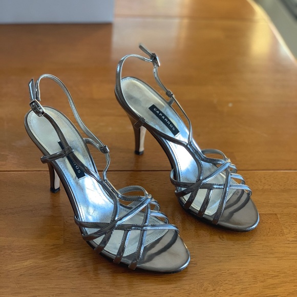 Women’s Caparros Silver Strappy Heel (7) - Picture 4 of 5